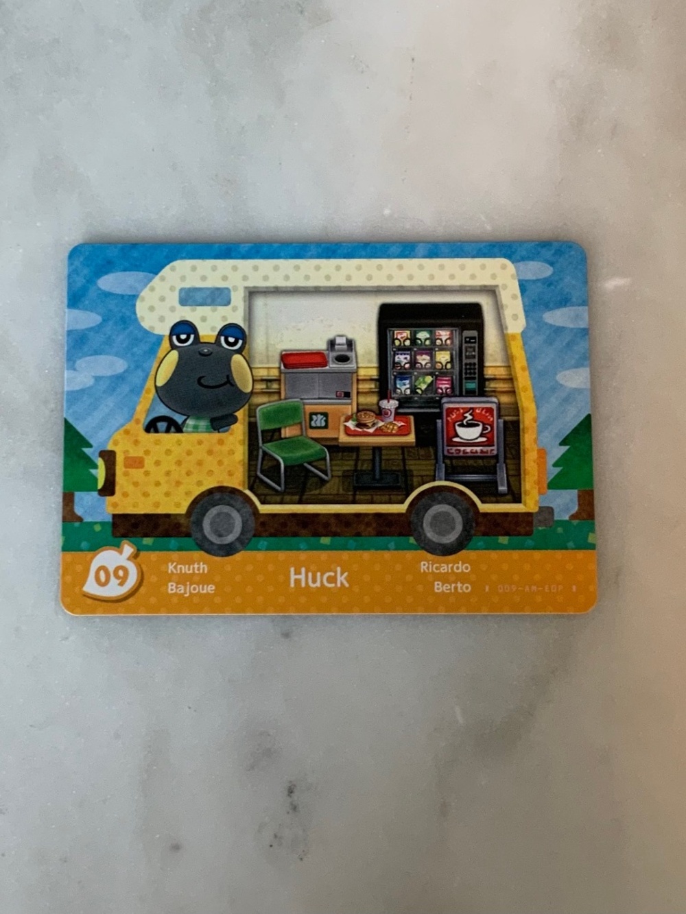 Huck 09 Animal Crossing Welcome Home Amiibo card RV series mint new unscanned